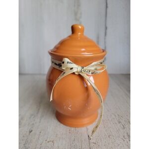 Halloween Orange sweet scented candle ribbon home decor wax